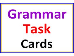 Grammar Task Cards AND Lesson Plan (36 cards)