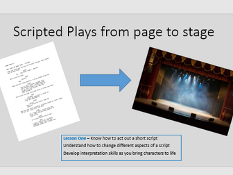 Page to Stage Scripted KS3 Scheme of Work and ppt