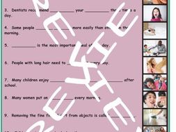 Daily Activities 3 Photo Worksheet Set