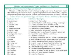 Houses-Apartments Types-Features Explanation-Definitions