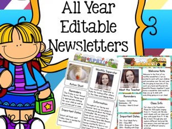 Editable Newsletters for the Year
