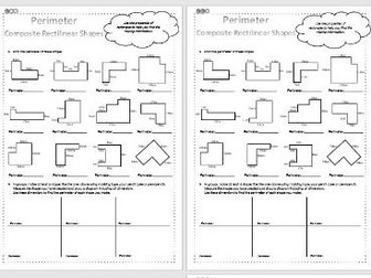Perimeter Composite Rectilinear Shapes - Maths - KS2 - Differentiated
