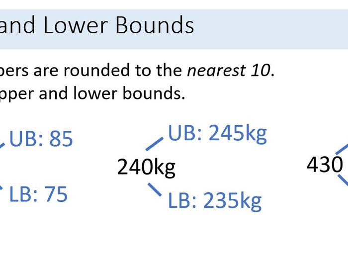 Upper And Lower Bounds (including Calculations) | Teaching Resources