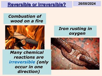 Reversible reactions and equilibrium lesson