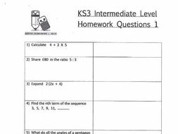 Homework help ks3 maths
