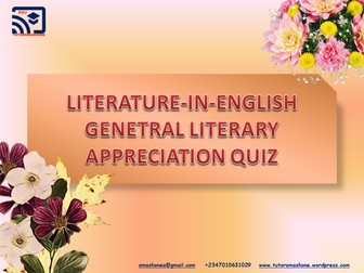 Literature-in-English - General Literary Appreciation Quiz