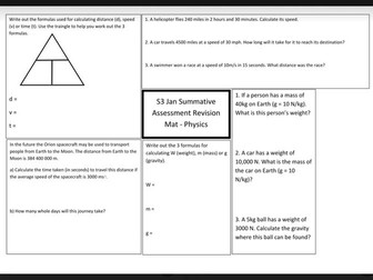 Level 3/4 BGE Science Revision mats