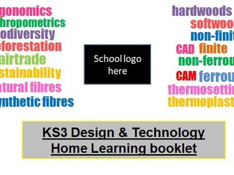 KS3 OR KS4  Design and Technology - Home learning booklet