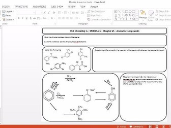 OCR A-Level Chemistry: Module 6 Revision Sheets