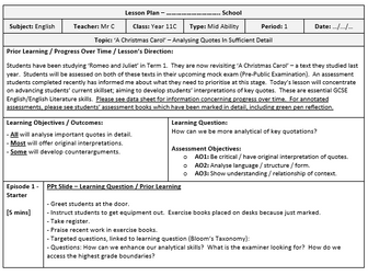 Lesson Plan Template / Completed Example