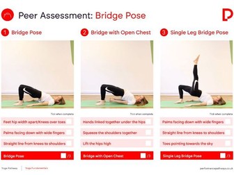 Yoga Peer Assessment Cards