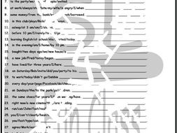 Word Order 1 Page BW Worksheet