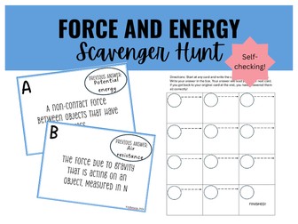 Force and Energy Scavenger Hunt
