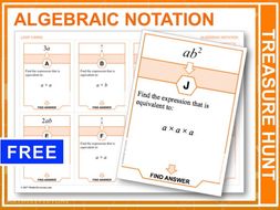 Algebraic Notation (Treasure Hunt)