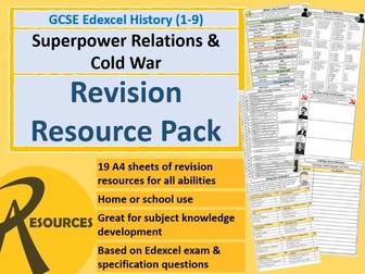 GCSE History (Edexcel) Superpower Relations & Cold War Paper 2 Revision Resources Pack