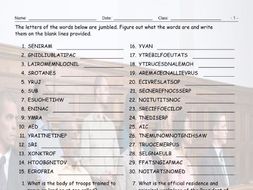 US Government-Citizenship Jumbled Words