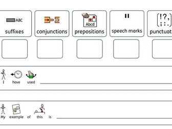 Symbolised editing sentence starters