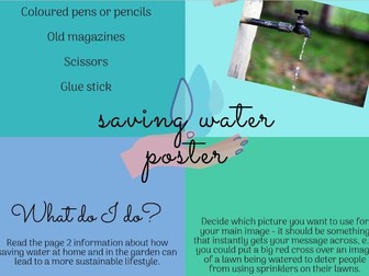 EAL Gardening Craft Activity - Saving Water Poster