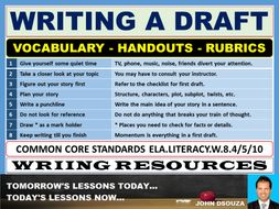 WRITING A DRAFT HANDOUTS | Teaching Resources