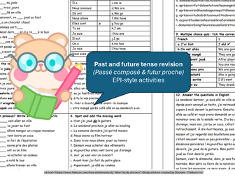 French Past & Future Tense Revision Worksheet
