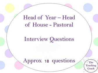 Pastoral Interview Questions and Answers | Head of Year | Interview Preparation Guidance | Set 1