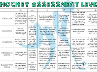 Hockey assessment levels poster