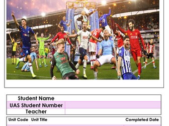 AQA Unit Award (123485 Level 2) Premier League Football