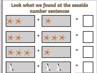 EYFS Seaside Number Sentence Sheet