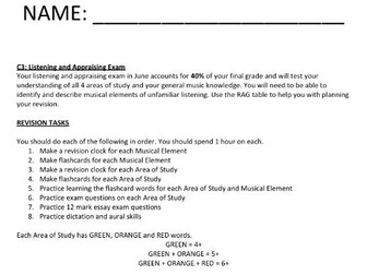Eduqas Music GCSE revision pack