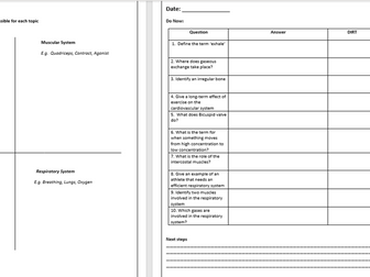 GCSE PE Exam 1 Revision workbook
