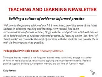 Teaching and Learning Newsletter