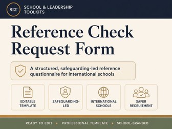 Teacher reference request form template