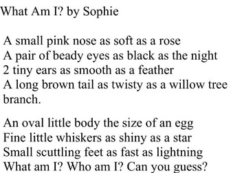 Poetry planning sequence and resources Y4