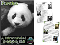 Differentiated Nonfiction Unit: Pandas