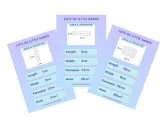 Area & Perimeter Compare Cards