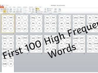Seashell First 100 High Frequency Words