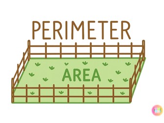 Perimeter and Area Display (Colourful Maths Classroom Poster Set)