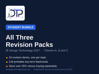 IB Design Technology 2027: All 3 Revision Packs