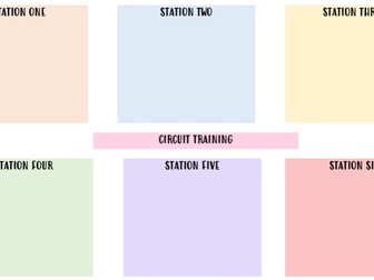 Circuit training planner/template