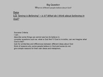 RE SMART & PPT "What do different people believe about God?" PART ONE - 5 lessons and all resources