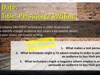 Persuasive Writing