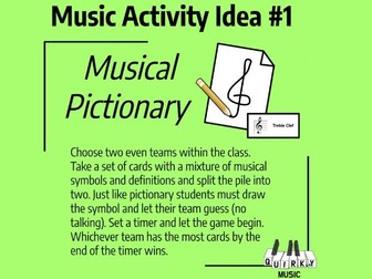 Music Activity 1: Musical Pictionary