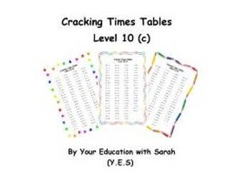 Cracking Times Tables - Level 10 (c)