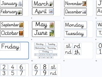 Classroom Date Display Pack | High Visibility Daily Date Cards for Primary Classrooms