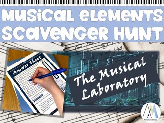 Elements of Music Scavenger Hunt Music Game