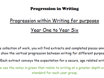 Exemplification documents for text types Year 1-Year 6