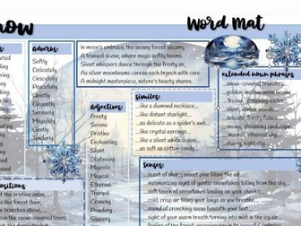 Creative Word Mat: Winter and Snow