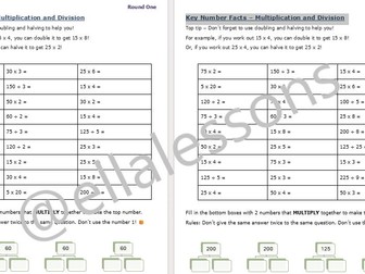 Key Number Facts – Multiplication and Division - KS2 / KS3