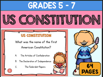 Us Constitution Task Cards Government Engaging Activities