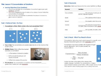 GCSE_C3 Quantitative Chemistry_Lesson 9 Concentration of solutions